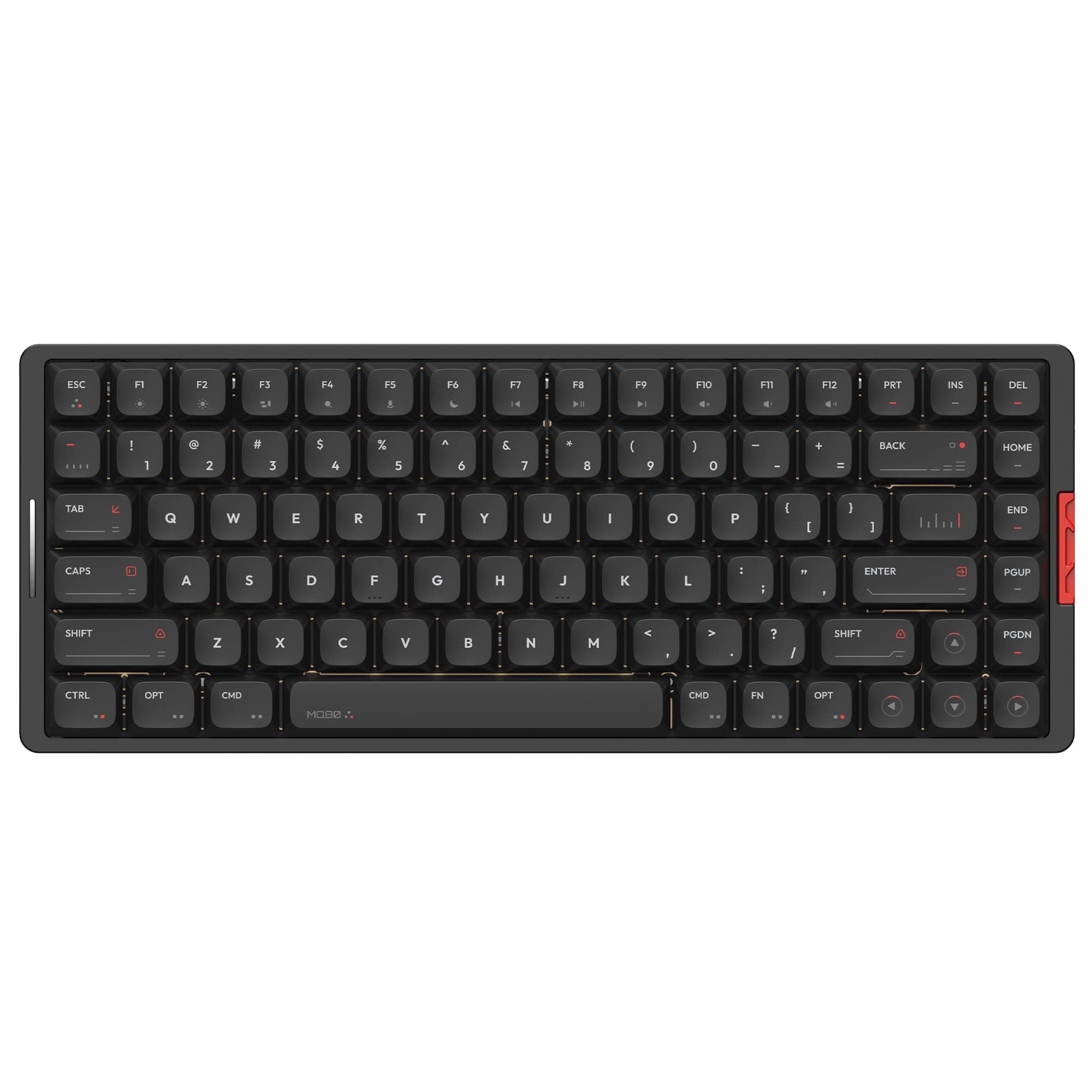 IQUNIX MQ80 Low Profile Mechanical Keyboard for Work and Gaming Tri Mode Wireless Wired CNC Aluminum Hot Swappable RGB Backlit Long Battery Life VIA Support (Black)