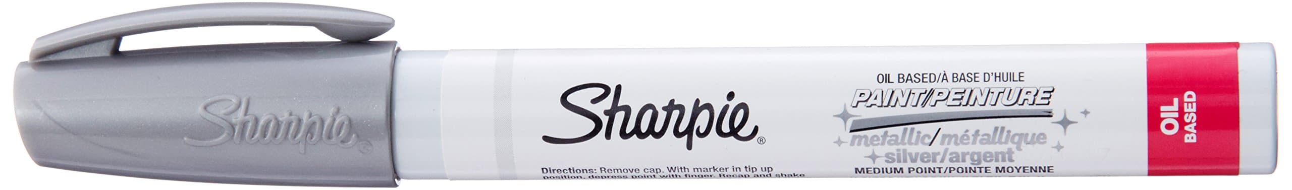 Sharpie Permanent Paint Marker, Medium Point, Silver