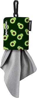 SPUDZ Classic Microfiber Lens Cleaner – Clip-On Pouch, Washable – for Binoculars, Scopes, Glasses, Screens | Avocado, 10 x 10 Inch