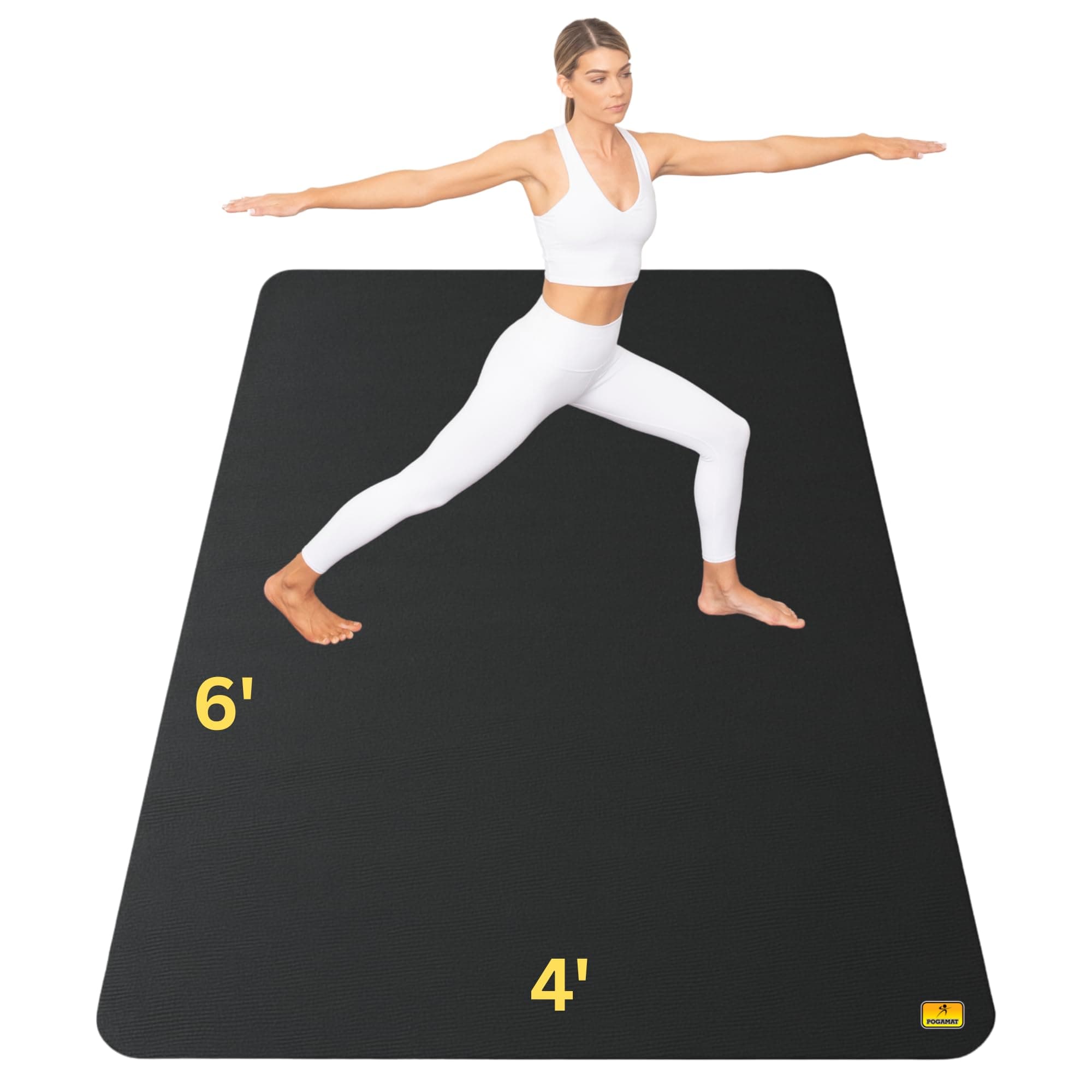 Premium Thick Yoga Mat - Light Cardio Workout Mat - Extra Long Memory Foam Floor Mats for Yoga, Meditation and Stretching - Use For Any Exercise Without Shoes