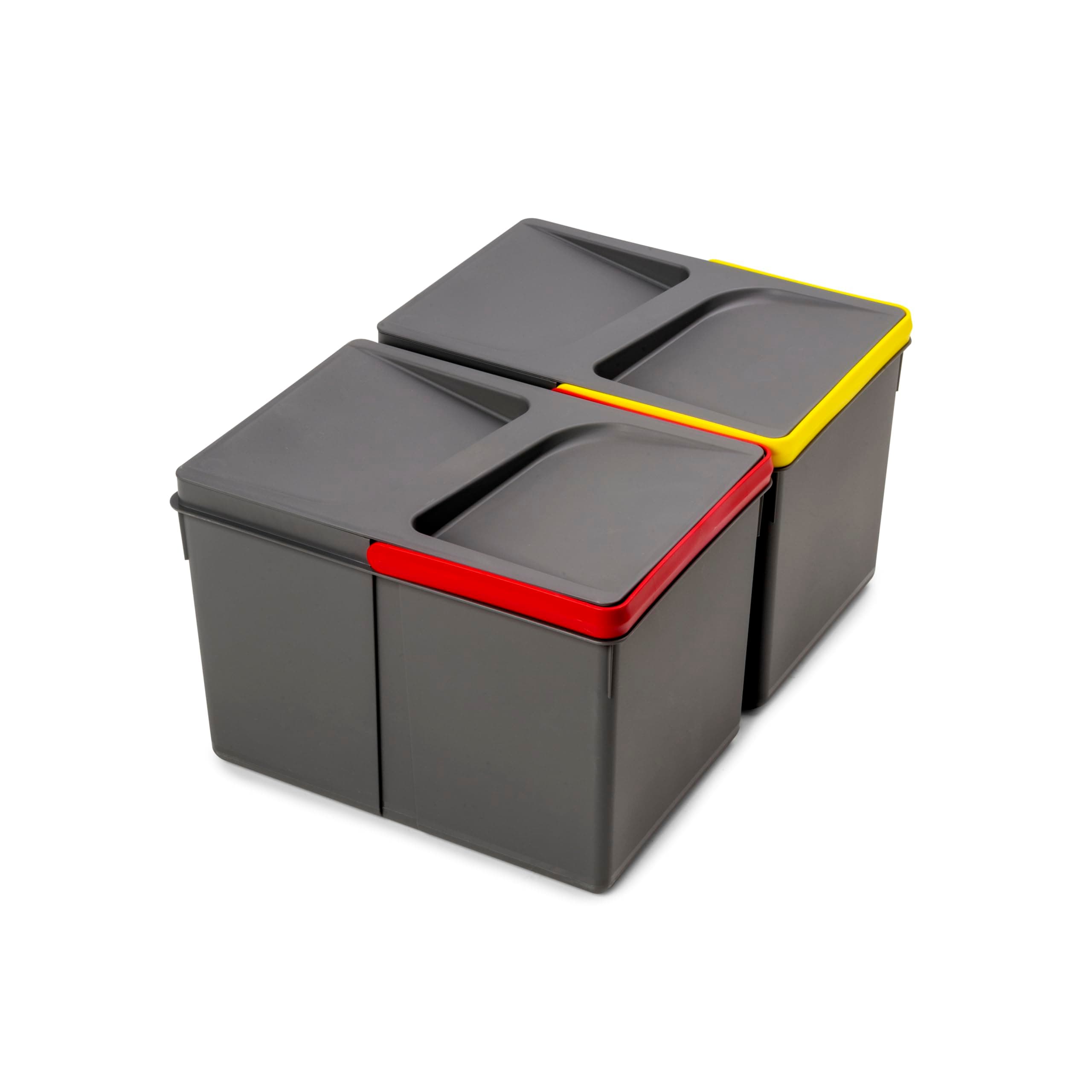 Emuca - Waste bins, waste sorting bin for cut-out base, set of 2 bins height 216mm (8,5 inch) with 12 litres capacity