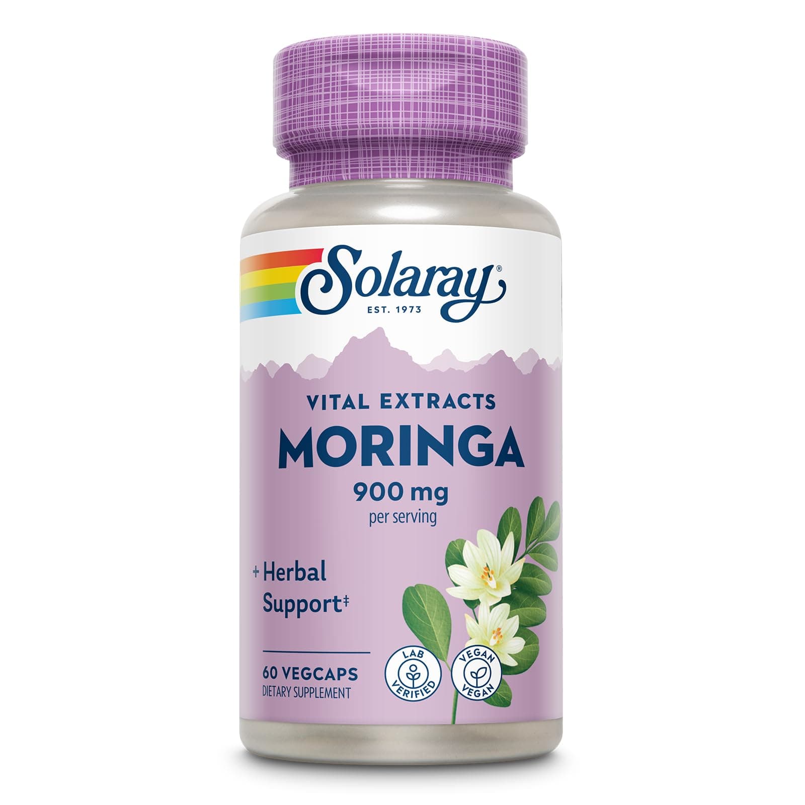 Solaray Moringa Leaf Extract, 450 mg, 60 Caps