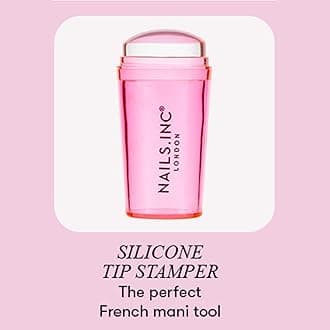 Nails Inc 45 Second Speedy Gloss French Manicure Hack Set, Pink, No Chip, Long Lasting, Quick Dry, Air Dry, Professional Manicures & Pedicures, Silicone Stamper, DIY Nail Art Design, 3 Piece Set