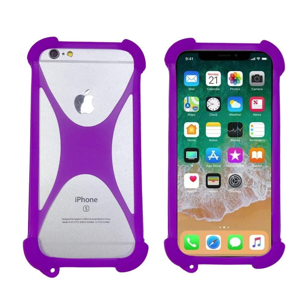 Case for Lenovo K6 C2 Power Phab 2 Plus K5 Pro K3 K9 Note 8 Shock-Absorption Bumper Cover Protective Rubber Silicone Phone Case for Lenovo A1000 A5 P2 P1 Z2 Z1 ZUK Edge Vibe Z K910 K900(Purple)