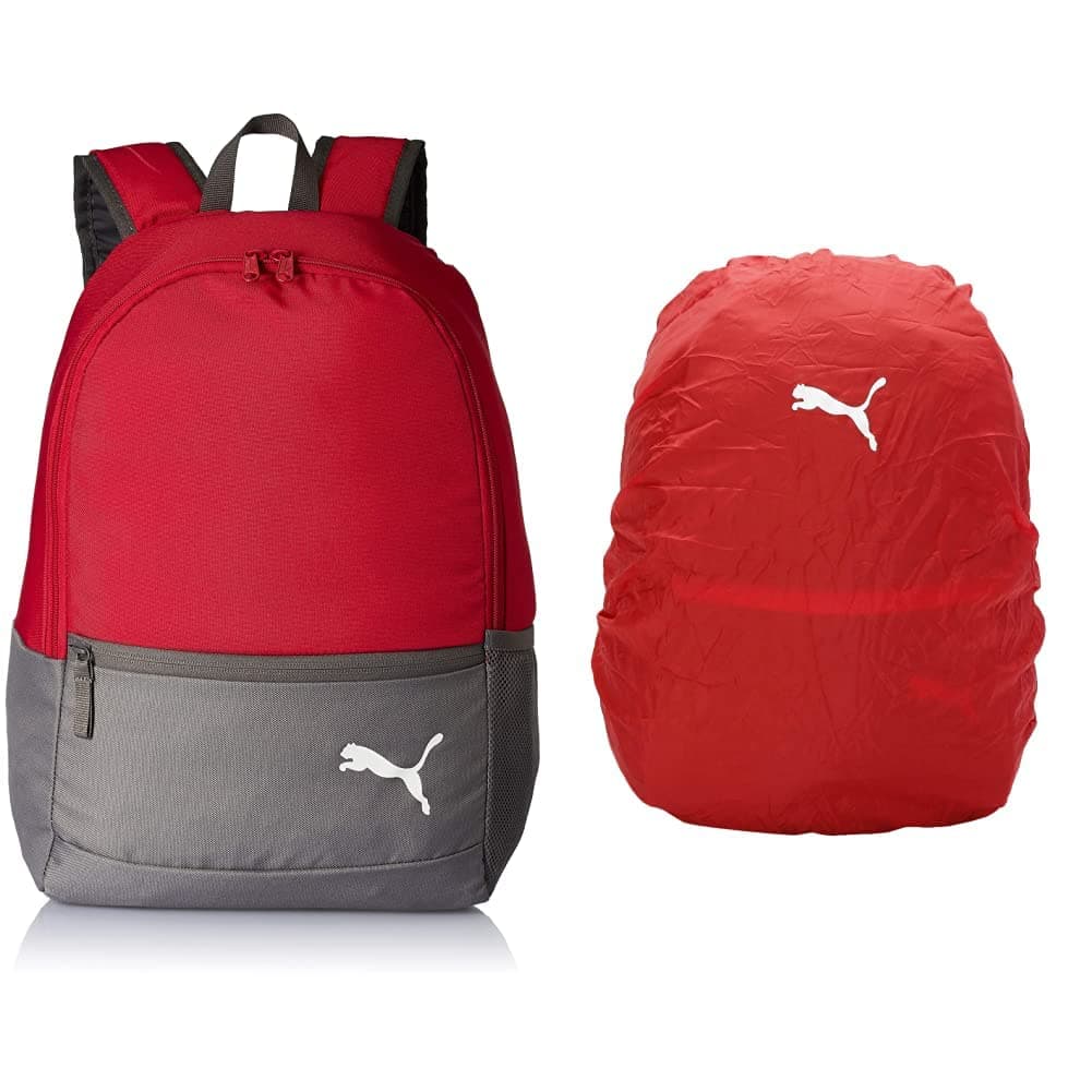 40 Litres Casual Backpack Ind | Sparkling Cosmo-Castlerock-White Packable Rain Cover - Red