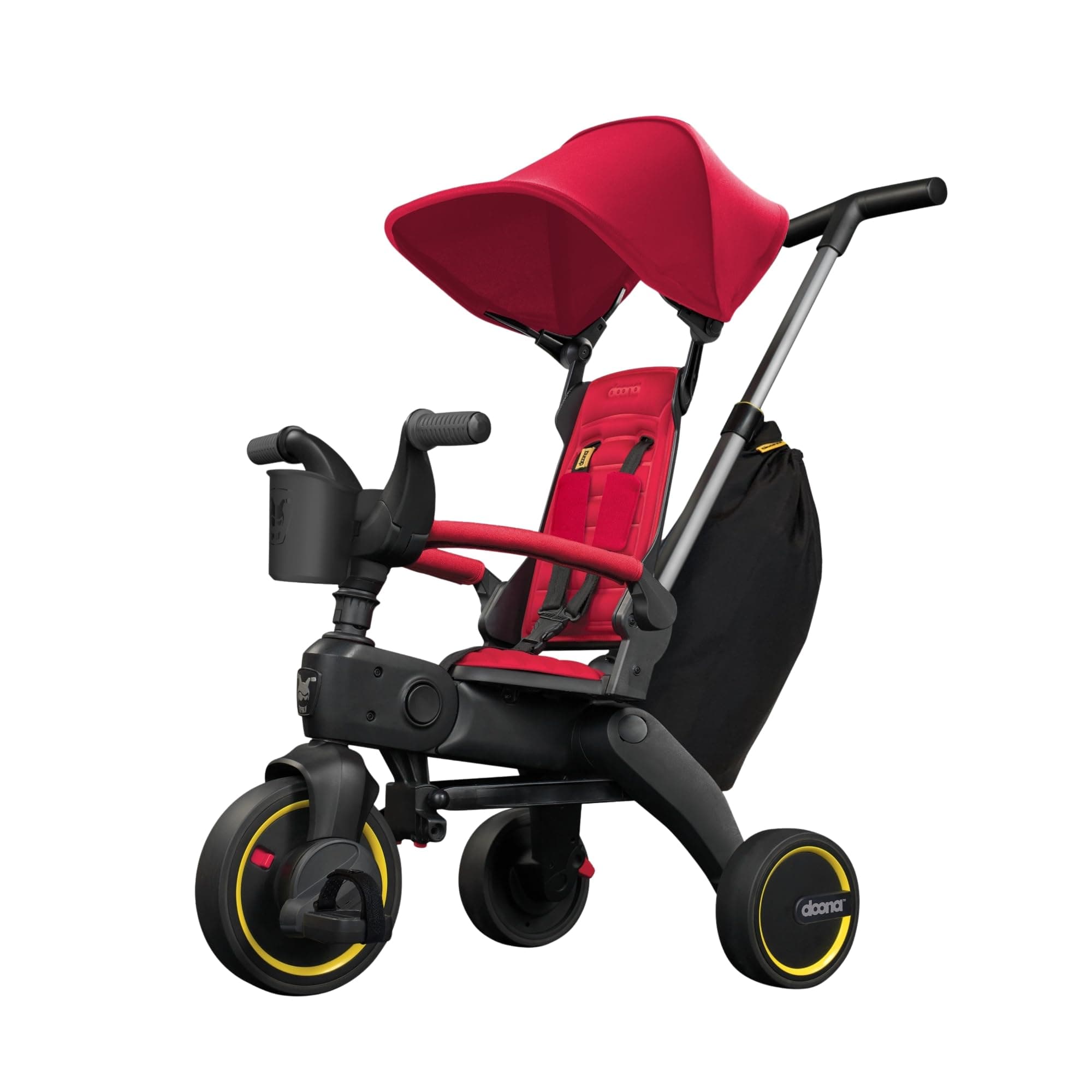 Doona Liki Trike S3, Flame Red - 5-in-1 Compact, Foldable Tricycle - Suitable for Toddlers 10 to 36 Months