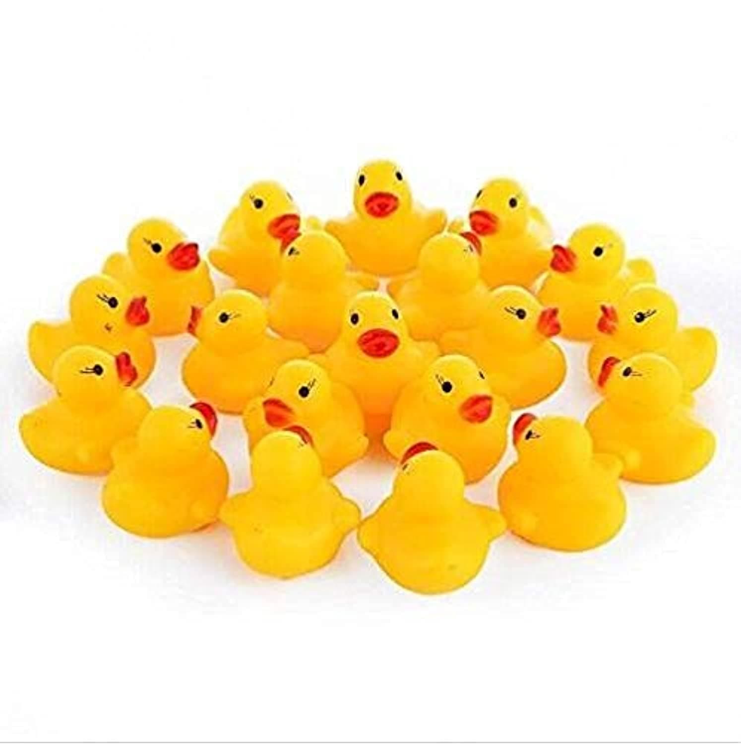 Small Rubber Ducks, Yellow Floating Ducks Bath Toys Pack of 20