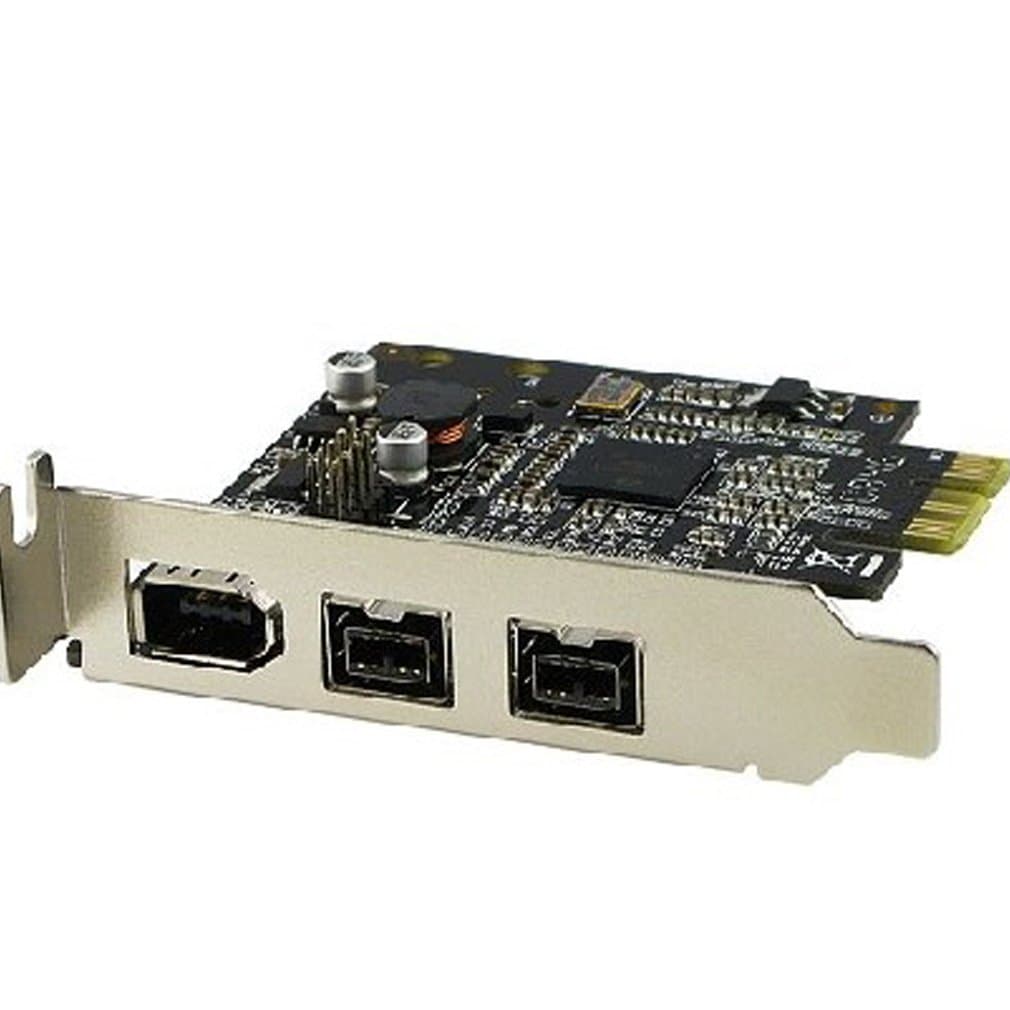 SYBA Low Profile PCI-Express Firewire Card with Two 1394b Ports and One 1394a Port (2B1A), TI Chipset, Extra Regular Bracket SD-PEX30009