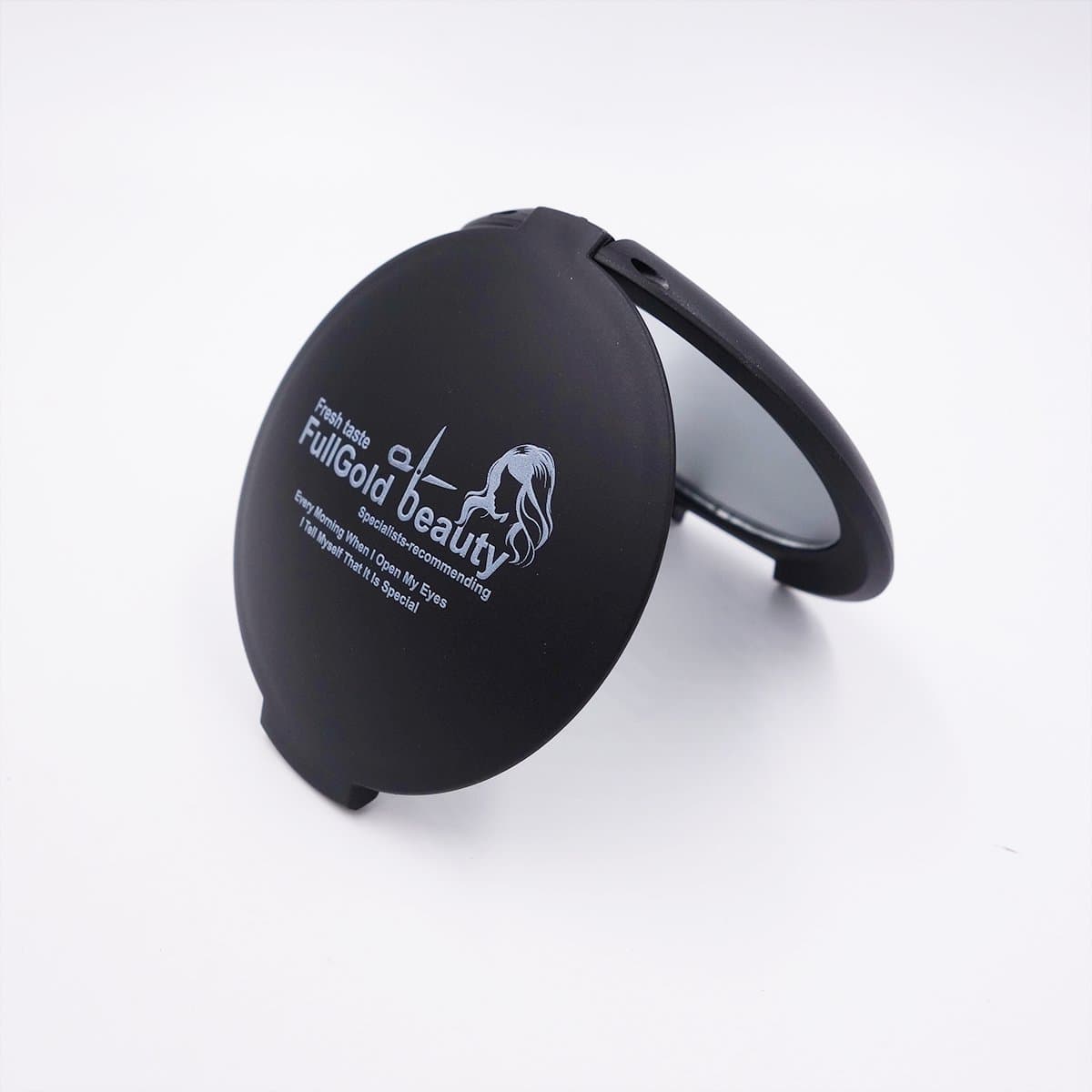 FullGold Mini Pocket Mirror 2 Sided Portable Foldable Pocket Makeup Dual Compact Mirror (black)