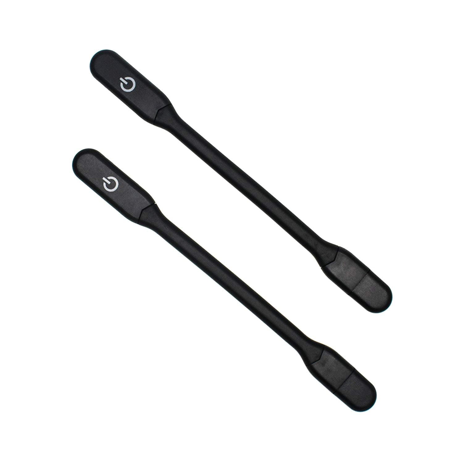 RunningSnail USB Reading Lamp, Flexible Mini LED Light with Touch Switch for Laptop, Desktop, Power Bank, 2 Pack (Black)