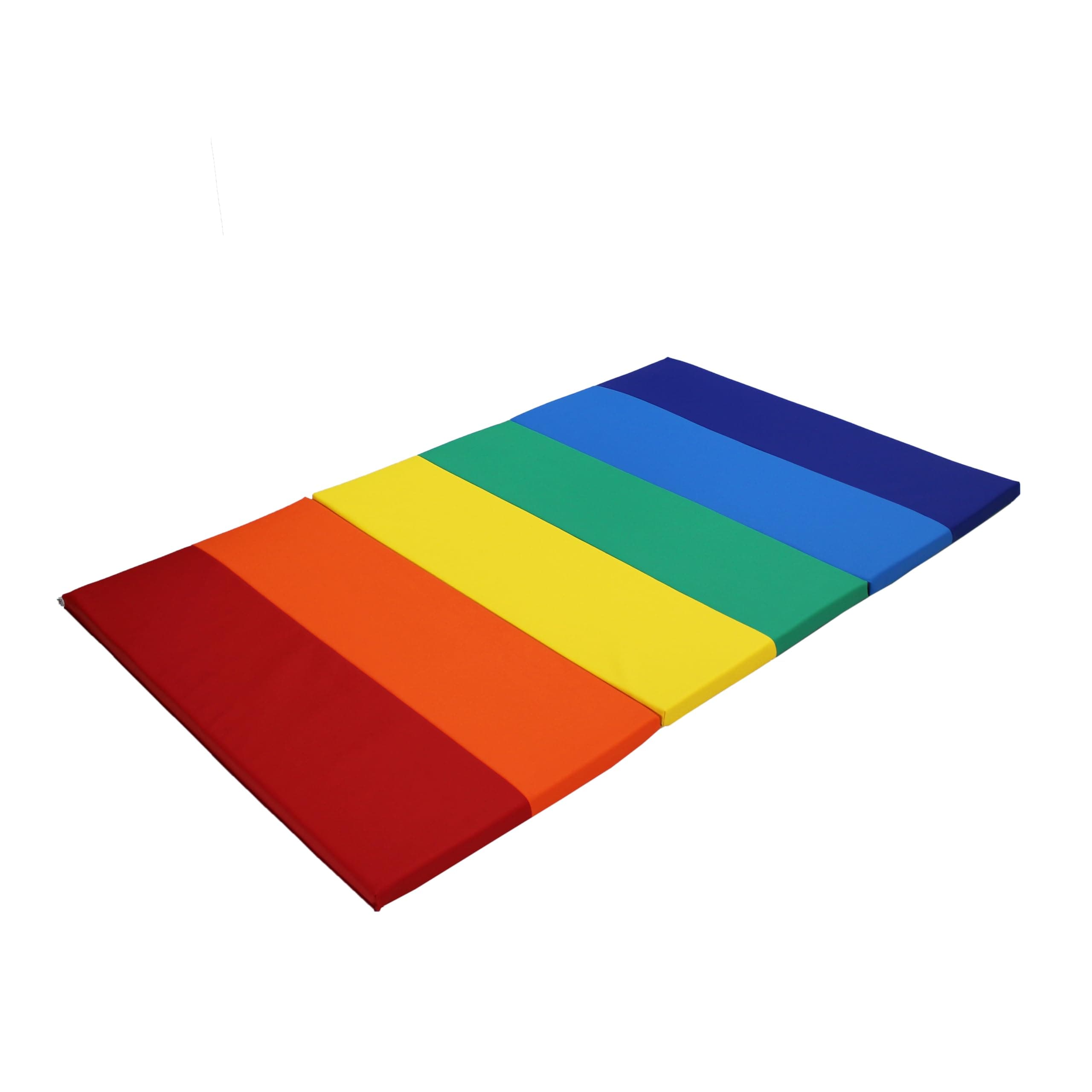 FDP SoftScape Space Saver Foldable Children's Play Mat - Soft, Sturdy 1.5 inch Thick Foam, 3-Fold Floor Mat; Indoor Active Play, Tummy Time, Stretching for Kids - Multicolor, 13231-110