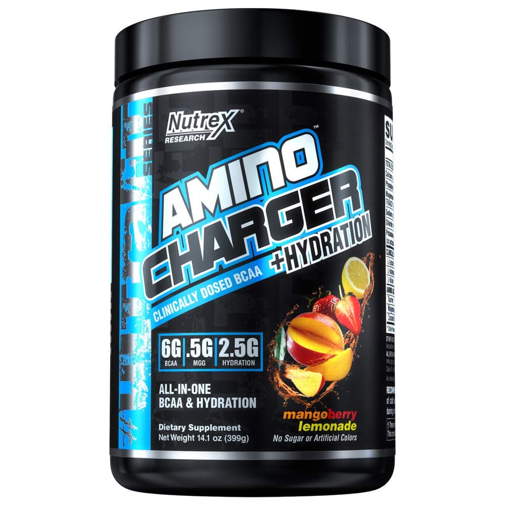 Nutrex Research Amino Charger Plus Hydration, Mango Berry Lemonade, 14.1 Ounce