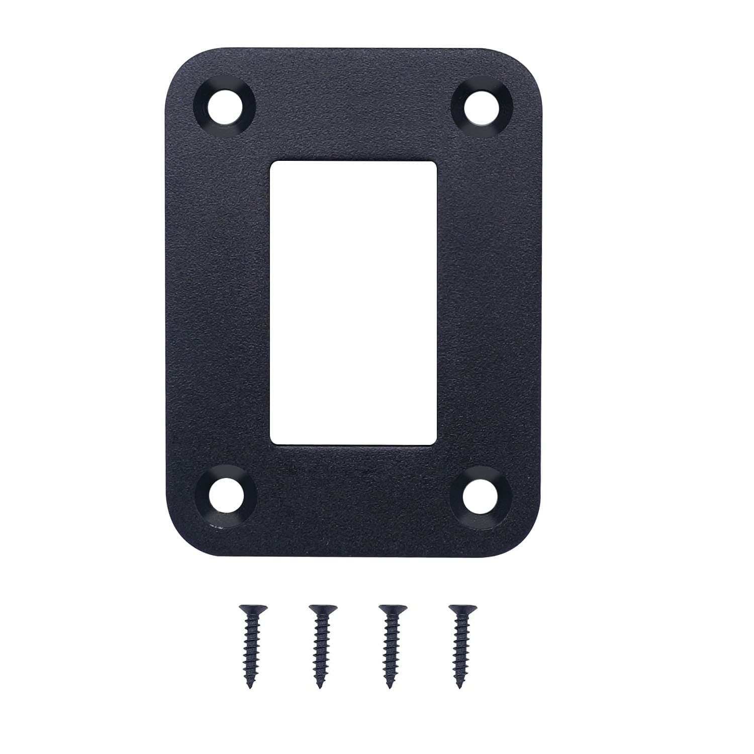 weideer 1 Way Rocker Switch Panel Housing Black Anodized Aluminium Switch Shell Bracket with Screw for Car Boat Trailer K-M075-1K-LS