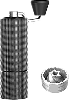 TIMEMOREC2 Hand Coffee Grinder, Stainless Steel Burr Manual Coffee Grinder for Espresso to French Press, Gray
