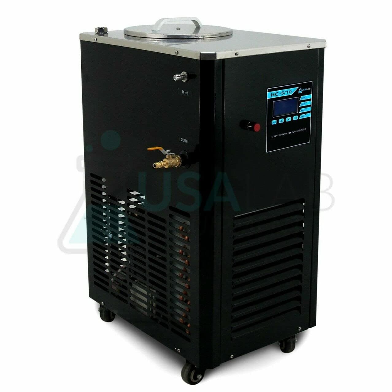 USA Lab 110V 5L -10 Degrees Celsius to 99 Degrees Celsius Magnetic Recirculating Heater Chiller HC-5/10 - USAlab