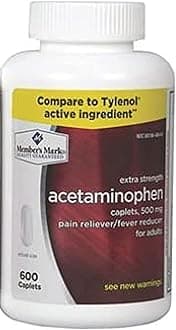 Acetaminophen Generic 500 mg Extra Strength - 600 Caplets