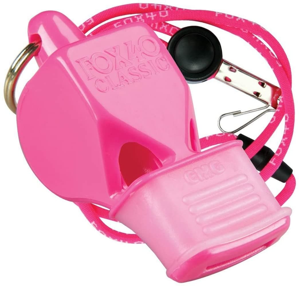 Fox 40 Classic CMG Whistle with Lanyard Referee-Coach, Safety Alert-Pink