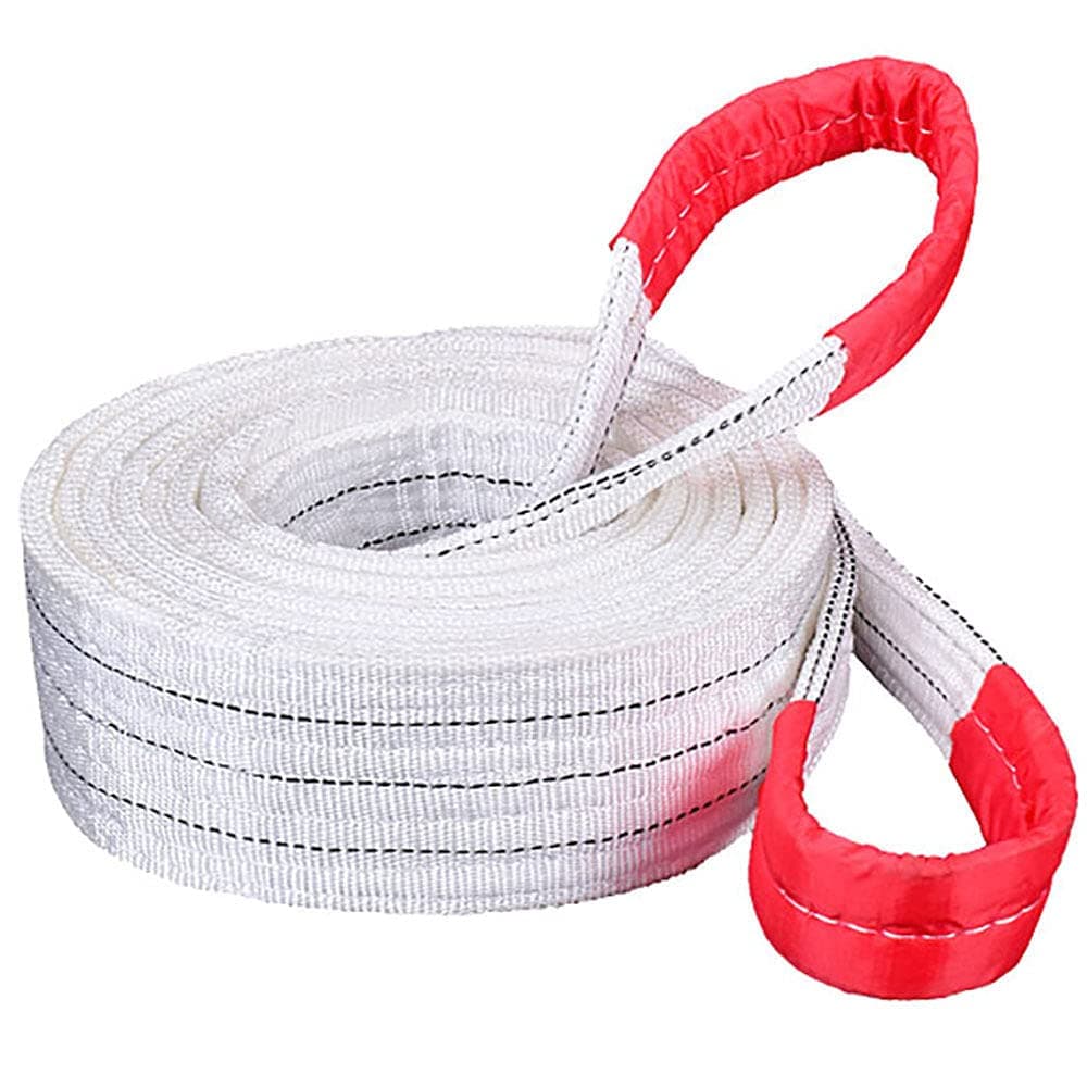 SUNWEII Winch Strap, Lifting Strap Heavy Duty, Rigging Moving Towing Hoisting Work Gear, Watercraft Lift Sling, Lift Sling Straps, Endless Loop Sling For Wrecker, Tow Truck, Crane, Lifting Strap,4m