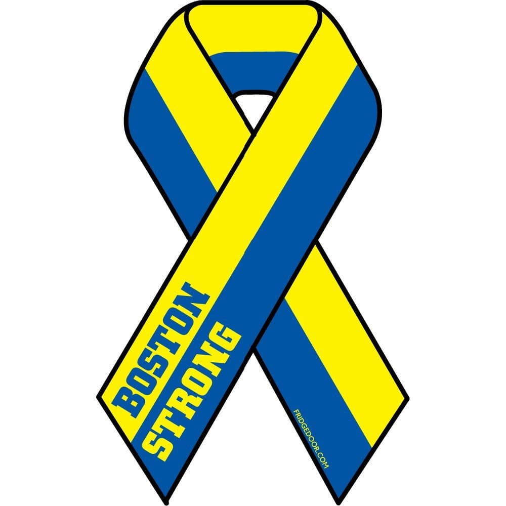 Boston Strong Ribbon Car Magnet