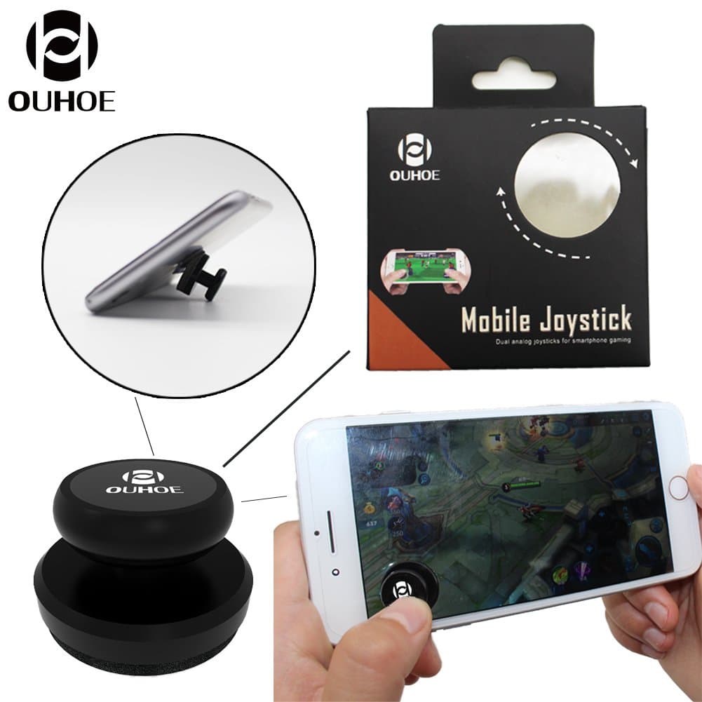 Mobile Phone Game Joystick Rocker Touch Screen Joypad for iPhone/Ipad/ Android Mobile Phone Fling (Black)