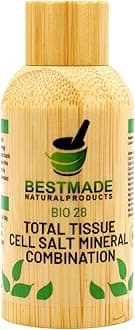 Bestmade Total Tissue Cell Salt Mineral Combination BIO28 - Helps Your Body Absorb and Use Nutrients, Increases Energy Levels, Helps Improve Sleep Patterns, Overall Health and Vitality, 350 Pellets