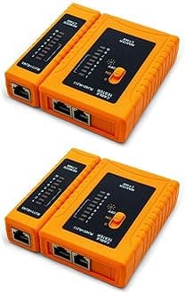 iMBAPrice (Pack Of 2) Rj45/Rj11/Rj12/Cat5/Cat6/ Utp Network Lan Cable Tester Test Tool With Carry Case