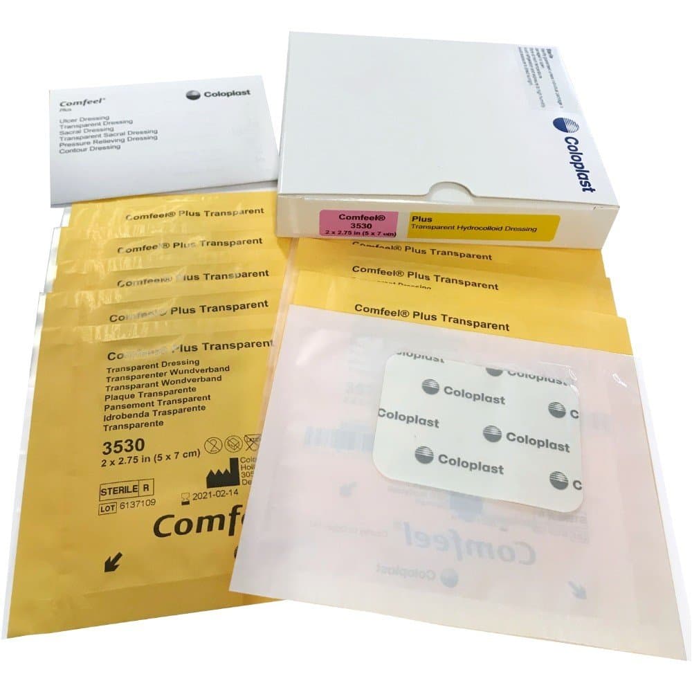 ColoplastComfeel Plus Clear Dressing, Sterile 2X2 3/4 Hydrocolloid, 10 ea