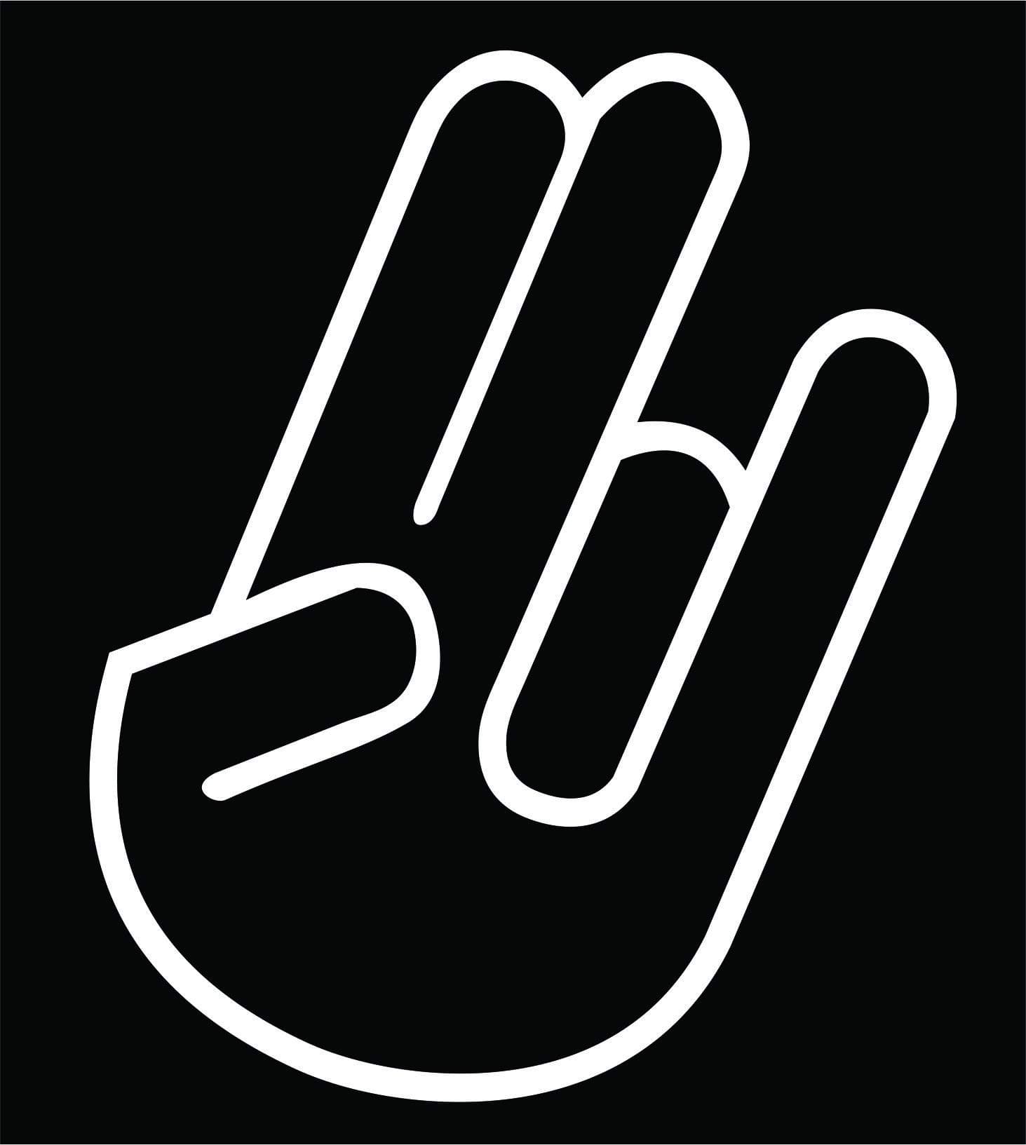 Lu Coco Creations SHOCKER HAND DECAL APPROX 5" (COLOR WHITE) FUNNY CUTE STICKER/DECAL FOR CARS,TRUCKS,WINDOWS,LAPTOPS AND MORE.
