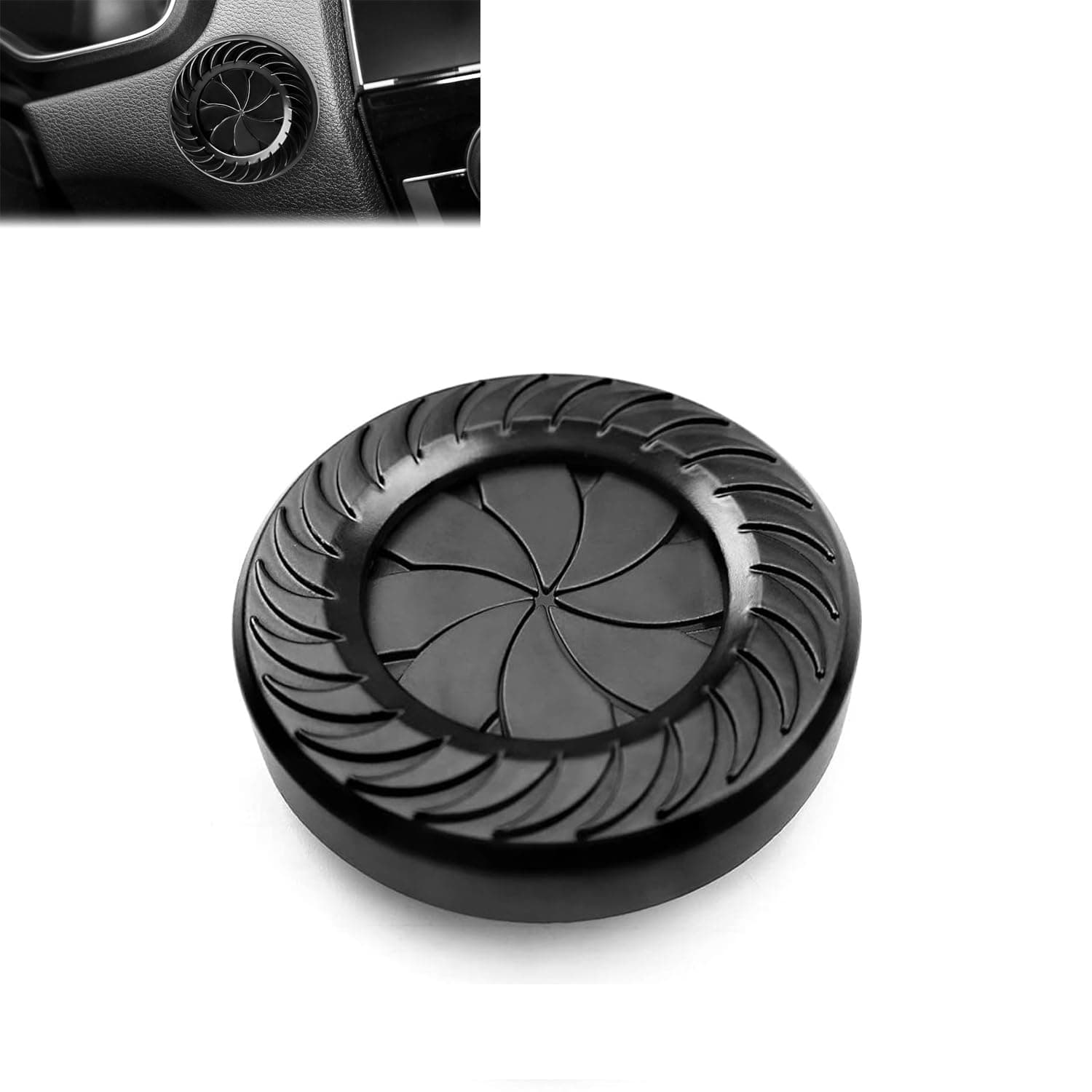 Bolivia's Push Start Button Cover, Spin Push Start Button Cover, Car Spin Engine Start Stop Button Cover, Push to Start Button Cover, Ignition Protective Anti-Scratch Universal Button (Black)
