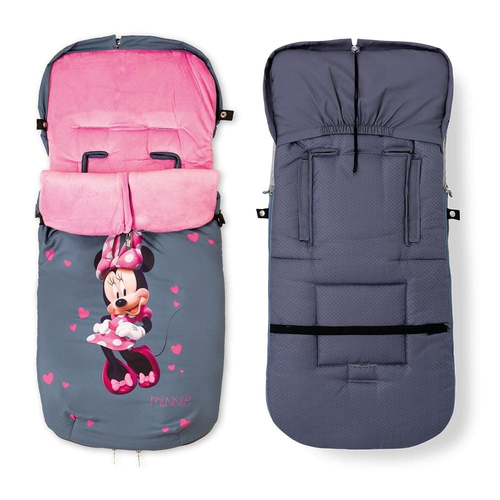 InterbabyUniversal Soft Warm Plush Footmuff Removable Double Opening Easy Clean Anti-Allergy Materials Minne Blossons