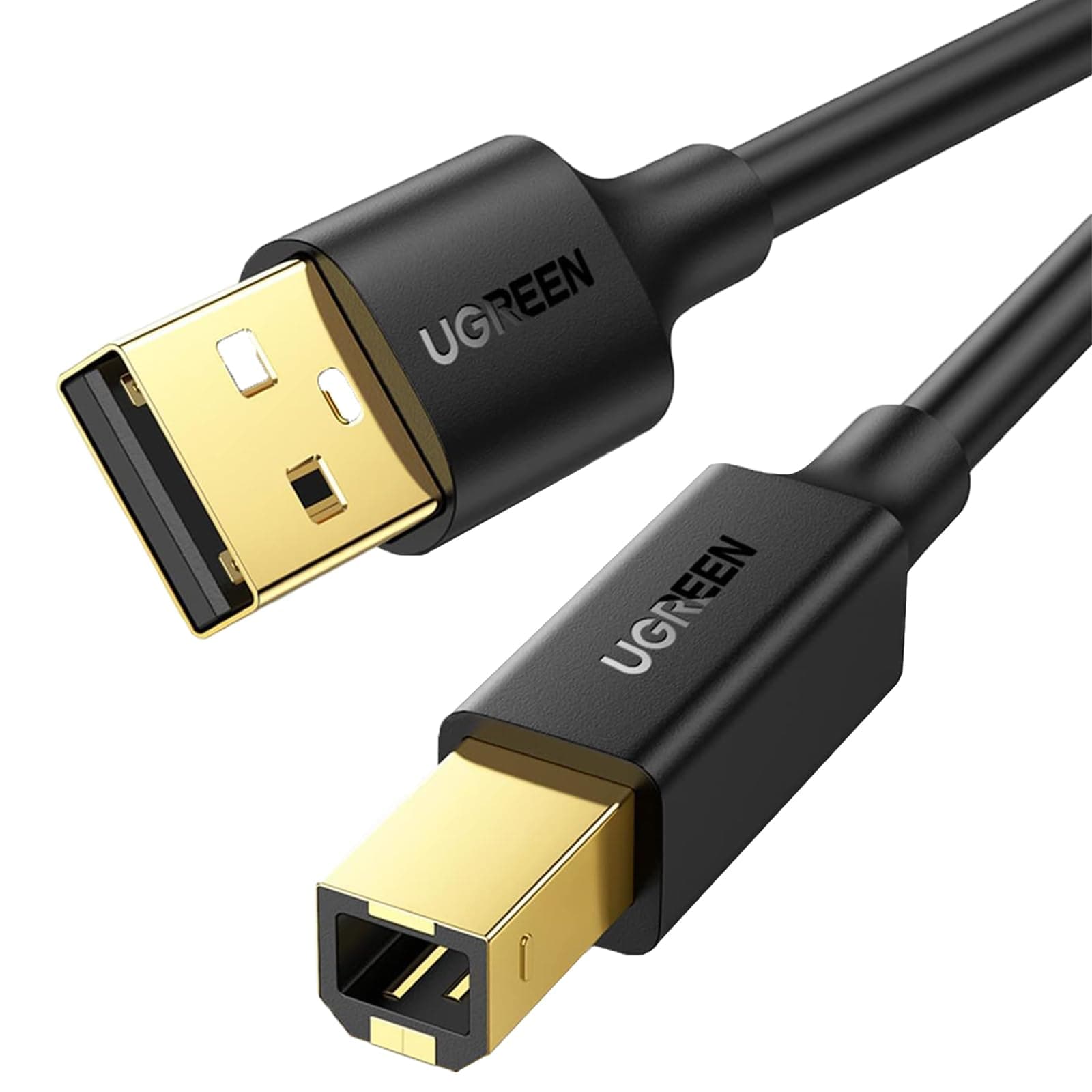 UGREEN Printer Cable USB Cable AB Type Printer Wire 2M Compatible with Scanner Fax Machine Copier Gold Plated Connector