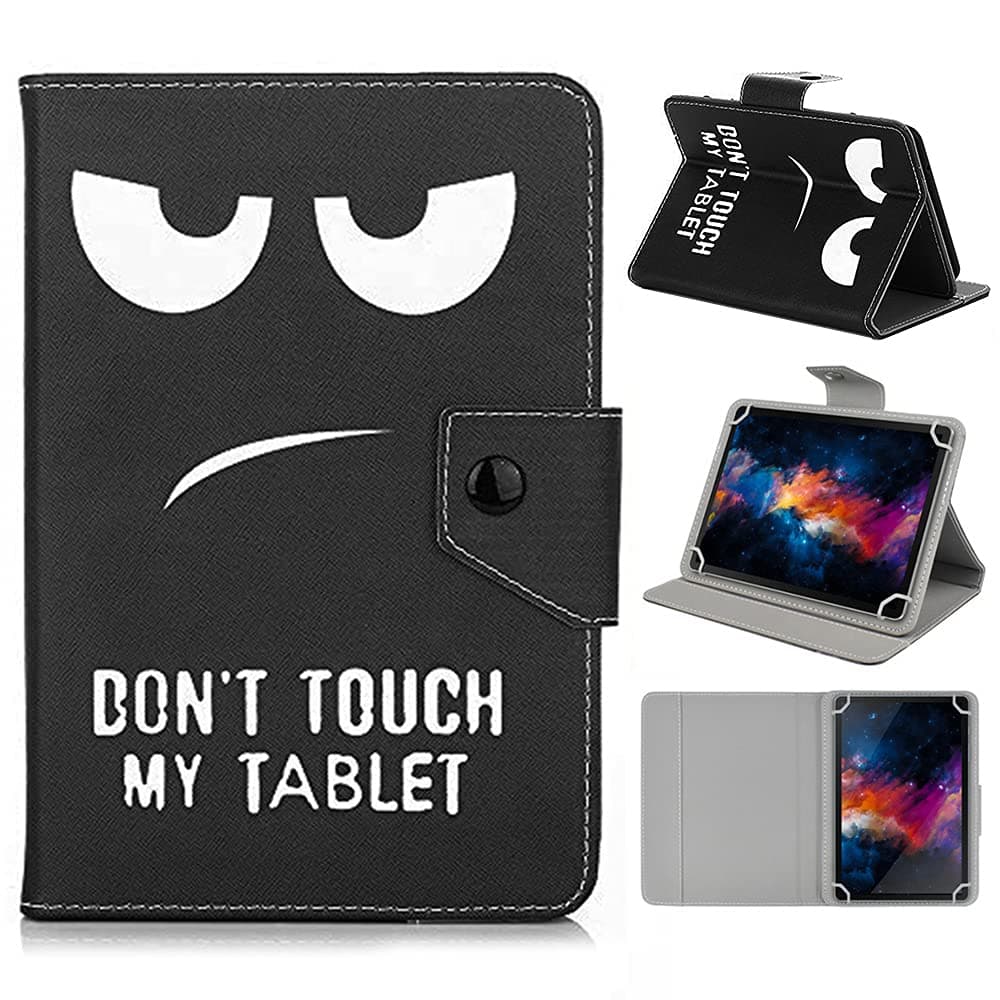 Universal 7 inch Tablet Case Compatible with LG G Pad 7.0 V400 / V410 (LTE) 7-Inch Android Cover, [Painted series] [Magnetic Closure] Folding Cover Case for 7.0 inch Tablet Back Case,(#3Black eyes)