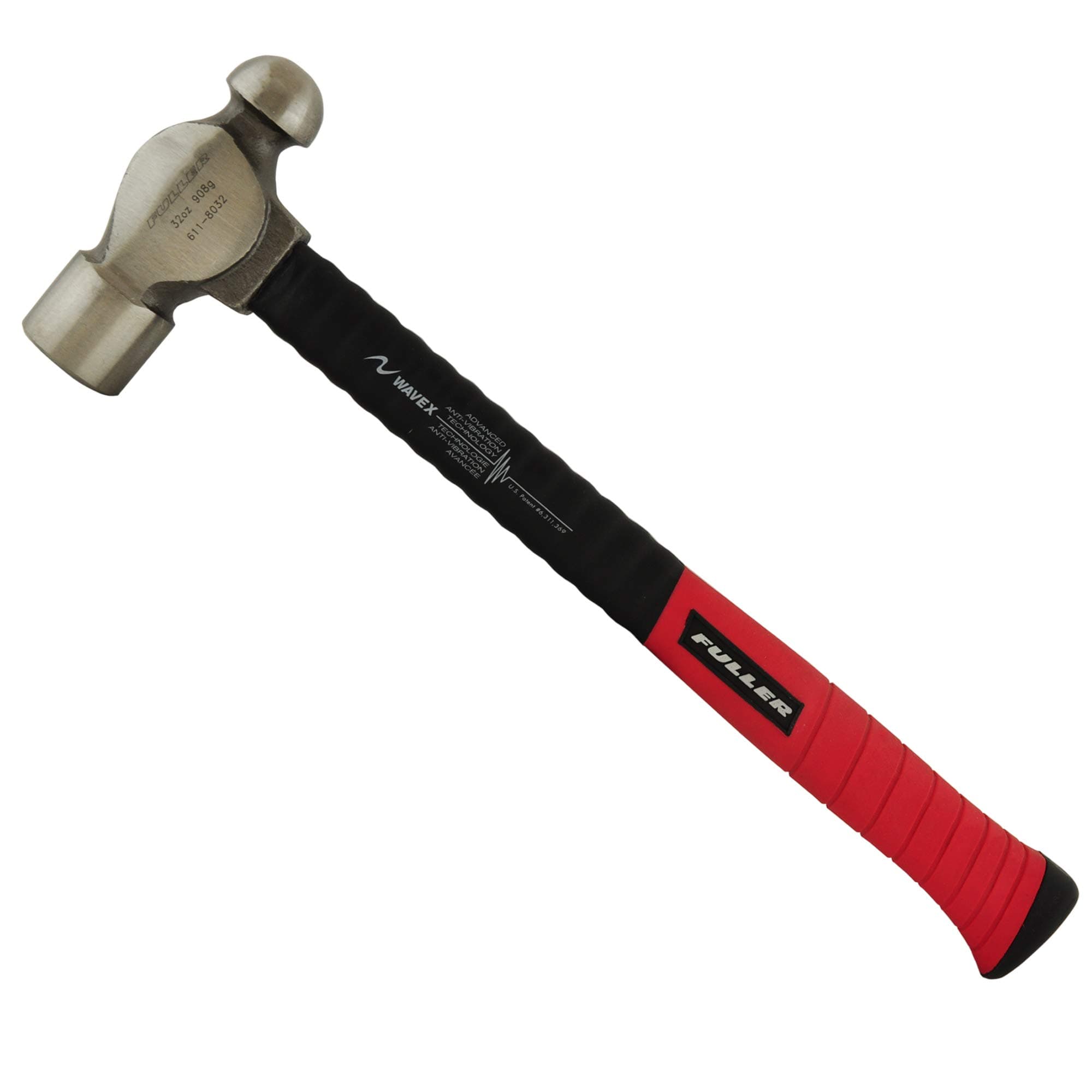 Fuller Tool 611-8032 32-Ounce PRO WAVEX Shock-Absorbing Ball Peen Hammer