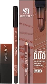 Line & Fine Lip Duo with Lip Liner & HD Matte Lipstick |Matte Finish |Long-Lasting | Non-Drying | 3.2gm