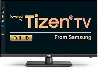 TuTu 25 Inch FHD Smart TV, Tizen OS 1080p Full HD Central Stand TV with Samsung TV Plus, Netflix Disney+, Gaming Hub, HDR, Dolby Audio