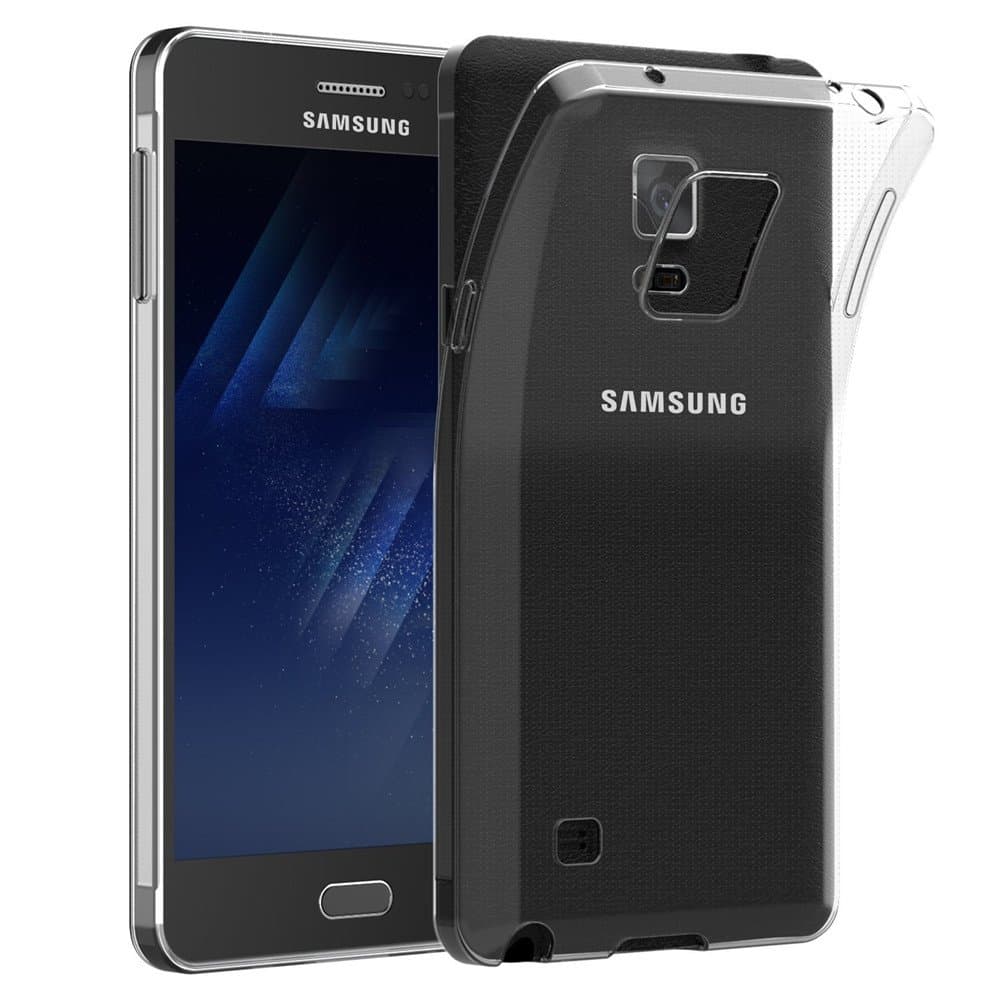 Case for Samsung Galaxy Note 4 (5.7 inch) MaiJin Soft TPU Rubber Gel Bumper Transparent Back Cover