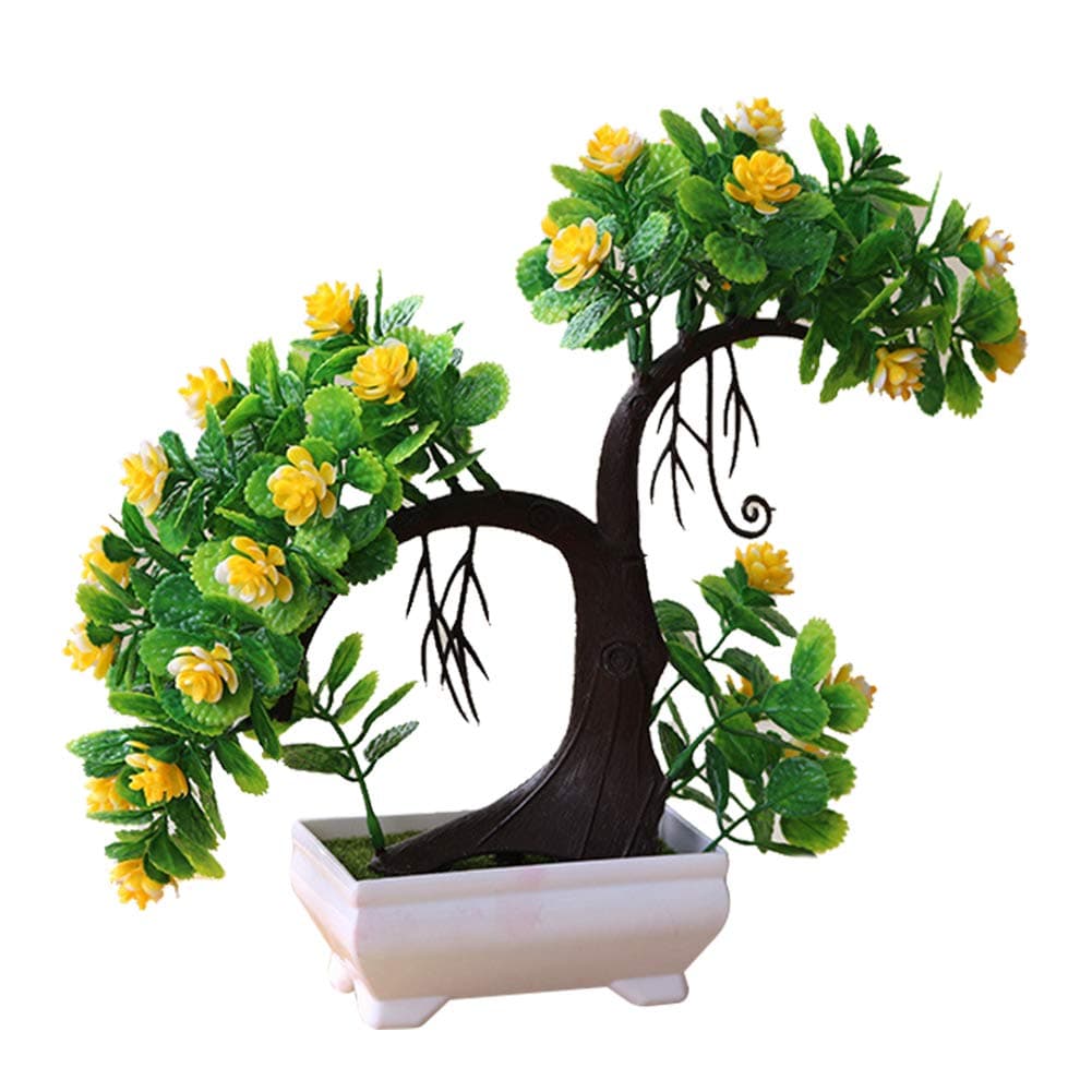 CupcinuArtificial Plants Artificial Potted Plants Artificial Topiaries Plastic Fake Plant Decorative Lifelike Flower Green Plants for Home Décor