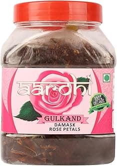 Aarohi Pure Organic Natural Made in India Homemade Hath Se Bana Gulkand (900 Gram)