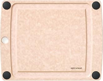 Epicurean All-in-One Cutting Board with Non-Slip Feet, 11.5 x 9, Natural/Black,505-120901003