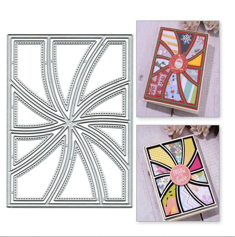 Rectangle Grid Frame Cutting Die Cuts, DIY Crafts Template Rectangle Grid Frame Scrapbook Cards Cutting Dies Cut Stencils for DIY Embossing Card Making Decorative Paper Dies Scrapbooking