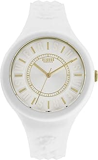 Versus VersaceWomens Fire Island Fashion Watch. Adjustable and Sporty Silicone Strap. Includes Travel Gift Pouch.