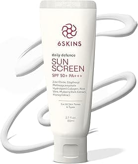 Daily Defence SUN SCREEN SPF 50+ PA+++ for Broad Spectrum UVA/UVB | 5% Titanium Dioxide, 2% Zinc Oxide Korean Sunscreen | Collagen-Boosting Face Moisturizer with No-White Cast, Non Greasy 80ml