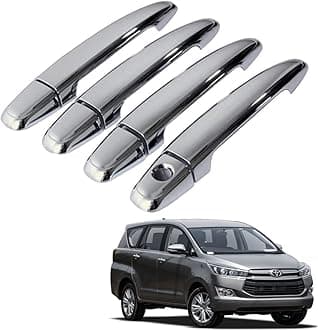 AUTOADDICT Auto Addict Car Chrome Handles Door Latch Cover for Toyota Innova Crysta