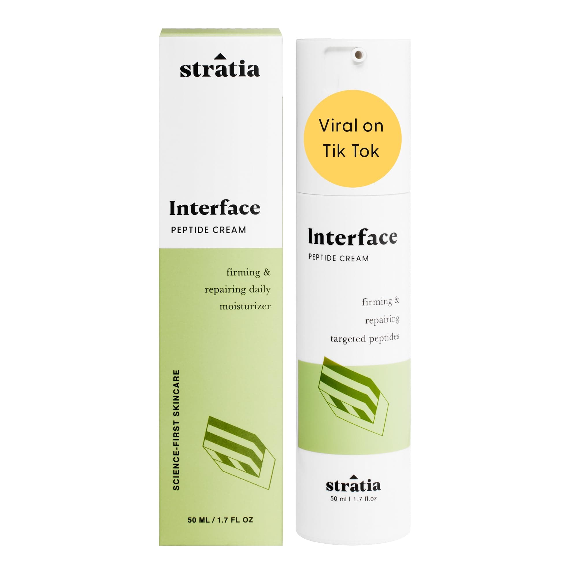 Interface Daily Moisturizer with Peptides for Hydration & Repair, Suitable for All Skin Types, 1.70 Fl Oz (Pack of 1)