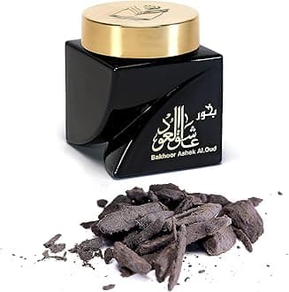 Almas Perfumes Bakhoor Incense Ashek- al.Oud - 30G of Authentic Arabic Wood Chip Bakhoor Incense -Aroma Lasts All Day Long - Perfect for Prayer, Namaaz, Ceremony, Meditation