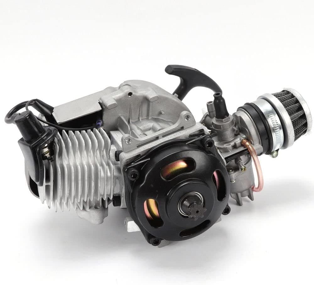 49CC 2 Stroke Engine Motor,Mini Aluminum Engine Motor Pull Start For Pocket Dirt Bike Quad Scooter ATV