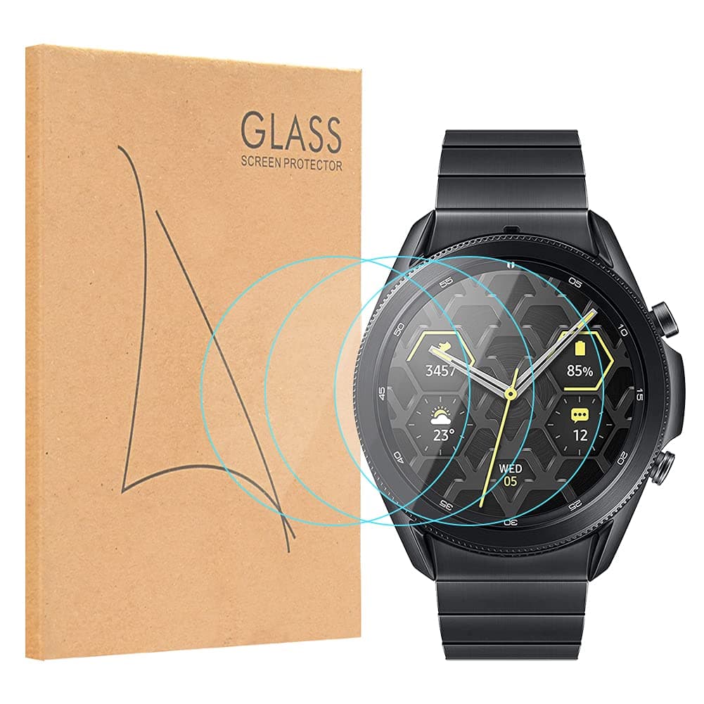 YCDC 3 PACK Screen Protector for Samsung Gear Sport Smart Watch, Waterproof Tempered Glass Screen Protector, Anti-Scratch, Anti- fingerprint,9H Hardness HD Screen Protector Film