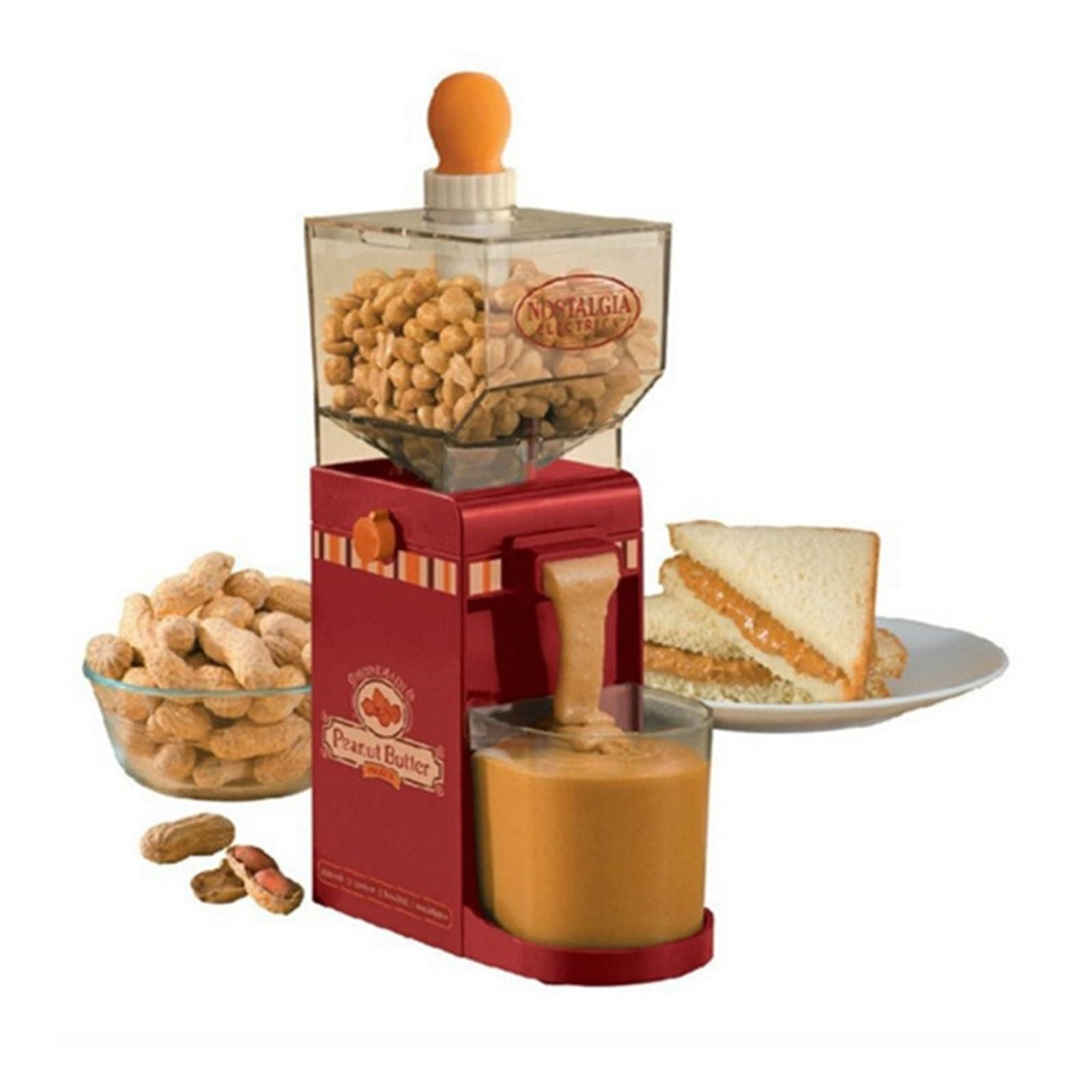 Nut Grinder,Magical Nut Butter Machine,Peanut Butter Maker Machine with 500ml Volume,110V Peanut Butter Grinder Machine with Non-Slip Base for Home&Kitchen