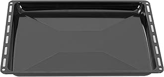 ICQN Baking Tray 465 x 370 x 30 mm Deep, Enamelled Grease Pan for Oven and Hob, Suitable for Bosch, Siemens, Neff Constructa, Scratch-Resistant and Rustproof, 46.5 x 37 cm