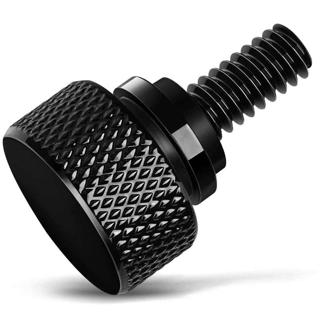 Amazicha Gloss Black 304 Stainless Steel Seat Bolt Screw Compatible with Harley Davidson 1996-2025